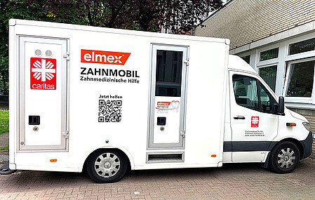 The Zahnmobil mobile dental unit run by Caritas